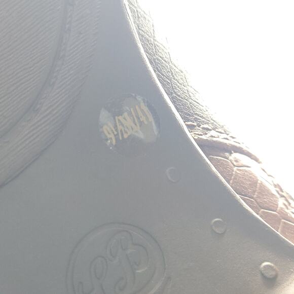 Lucky Brand Basel Reishi Snake Print Leather Booties brown women's size 9.5 - Picture 9 of 10